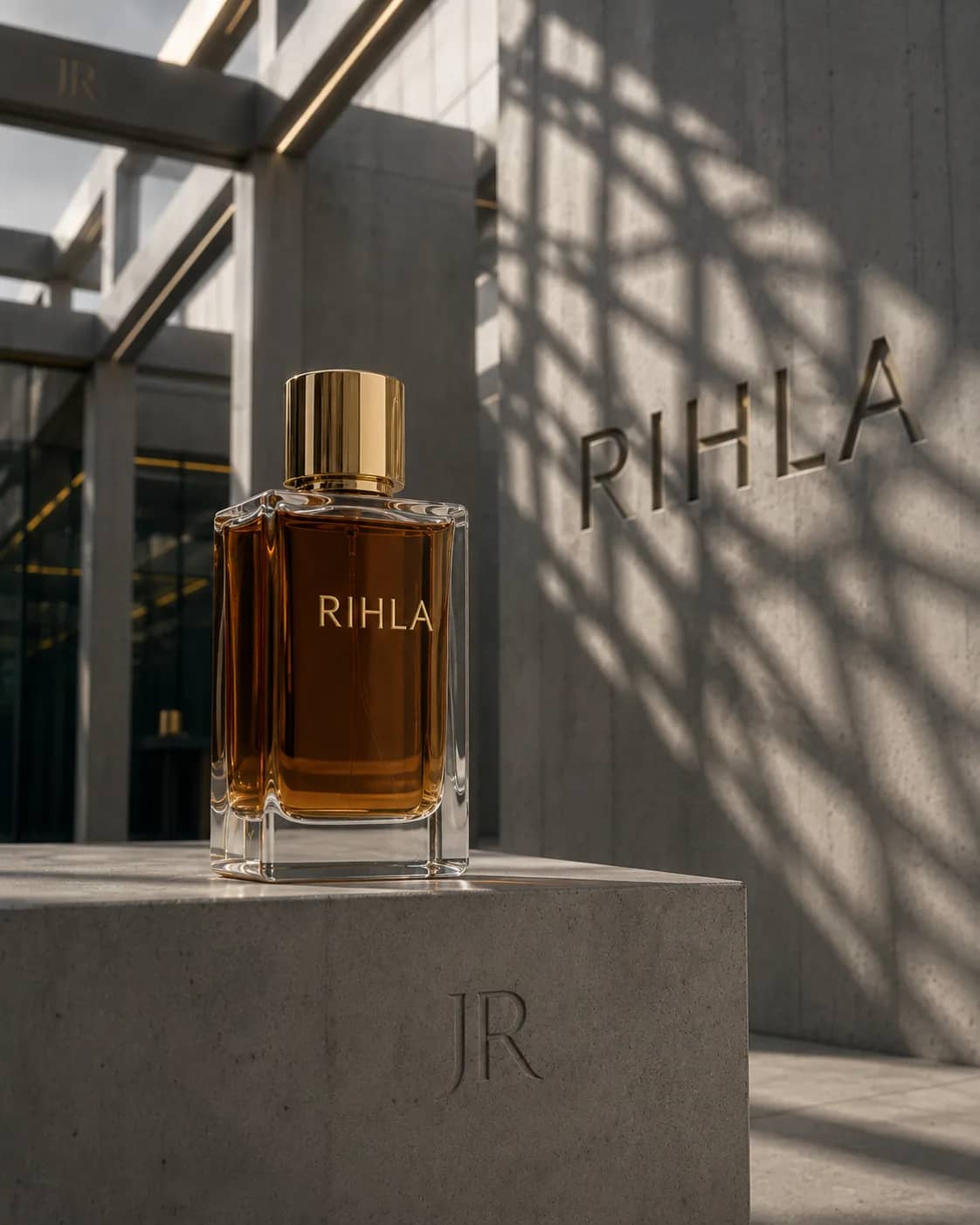 RIHLA 01 on a concrete plinth beneath the carved name